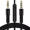 1.2 M Audio Cable 3.5 Mm Mobile Phone Connection Headphone Cable Speaker Cable Male To Male With Microphone Control Tuning Cable