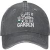 Gardening Life Is Better Baseball Cap Distressed Cotton Dad Hat Outdoor Casual Adjustable Hat