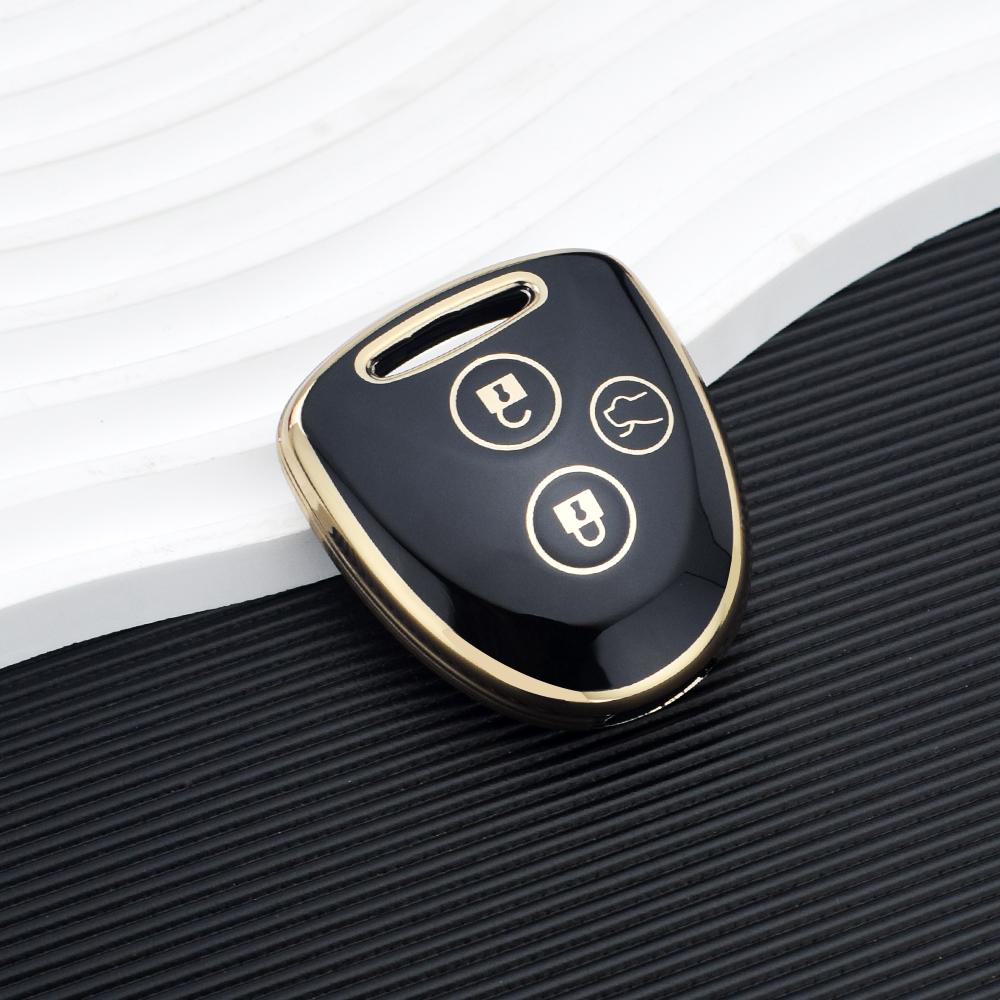 

TPU Car Key Cover Case for TOYOTA Grand New Avanza Daihatsu Xenia PERODUA Alza Myvi Axia 3 Button Remote Key чорний