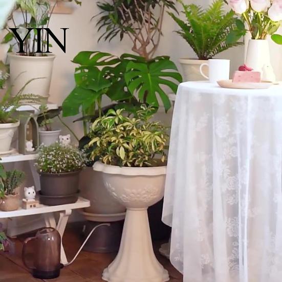 Lightweight Garden Planter Plastic Flower Urn Planter, Goblet-Shaped Plant Pot, Flowerpot with Weather-resistant Pot Drainage Holes for Indoor Outdoor