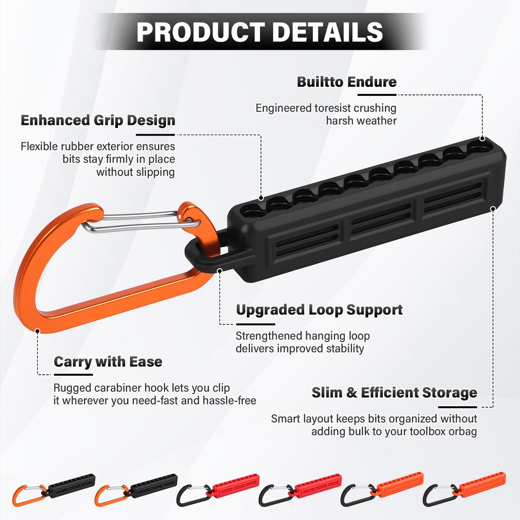 1/4" Sechskant-Schraubendreher-Bit-Halter Tragbar 10 Löcher Aufbewahrungskoffer Organizer Schraubendreherkopf Bohrer Bits Ständer Koffer Werkzeuge
