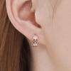 14K GF Ballroom Carved Stone One-Touch Ring Earrings C24EGF197
