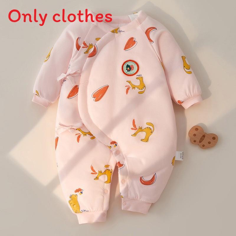 Baby Boy Girl Winter Thick Cotton Hanbok With Slipon Closure For Newborns