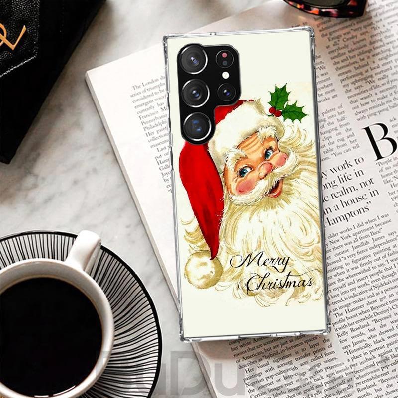 Christmas Santa Claus Present Cover For Samsung Galaxy S23 S22 S24 S25 Ultra Phone Case S21 Plus S20 FE S10 + S25Ultra Print Fun
