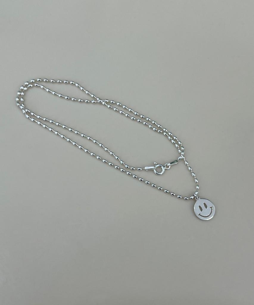 Baradu [Baradu 925] Smile Ball Chain Necklace