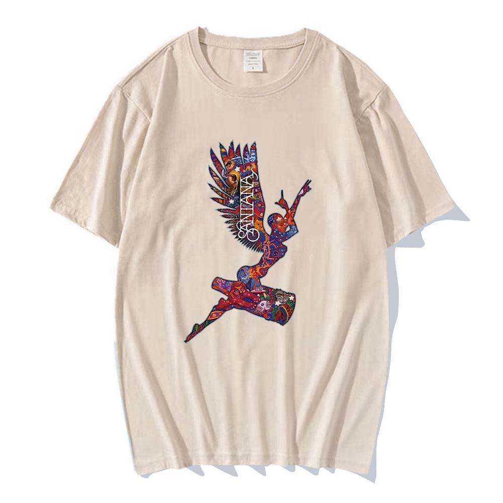 Super Abraxas Angel Carlos Santana T-shirt Unisex Streetwear Short Sleeve Fashion Men/Women Tshirts O-neck Casual Printed Shirt