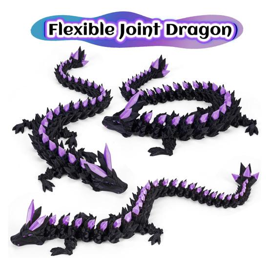 3D Printed Dragon Egg Figurine Movable Joints Luminous Loong Figure Fidget Toy Dragon Egg with Articulated Dragon Inside Decoration Ornament