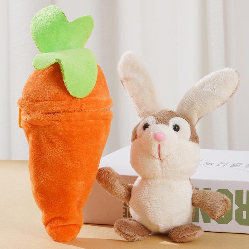 Carrot Rabbit Plush Doll Keychain & Backpack Pendant 18-15cm