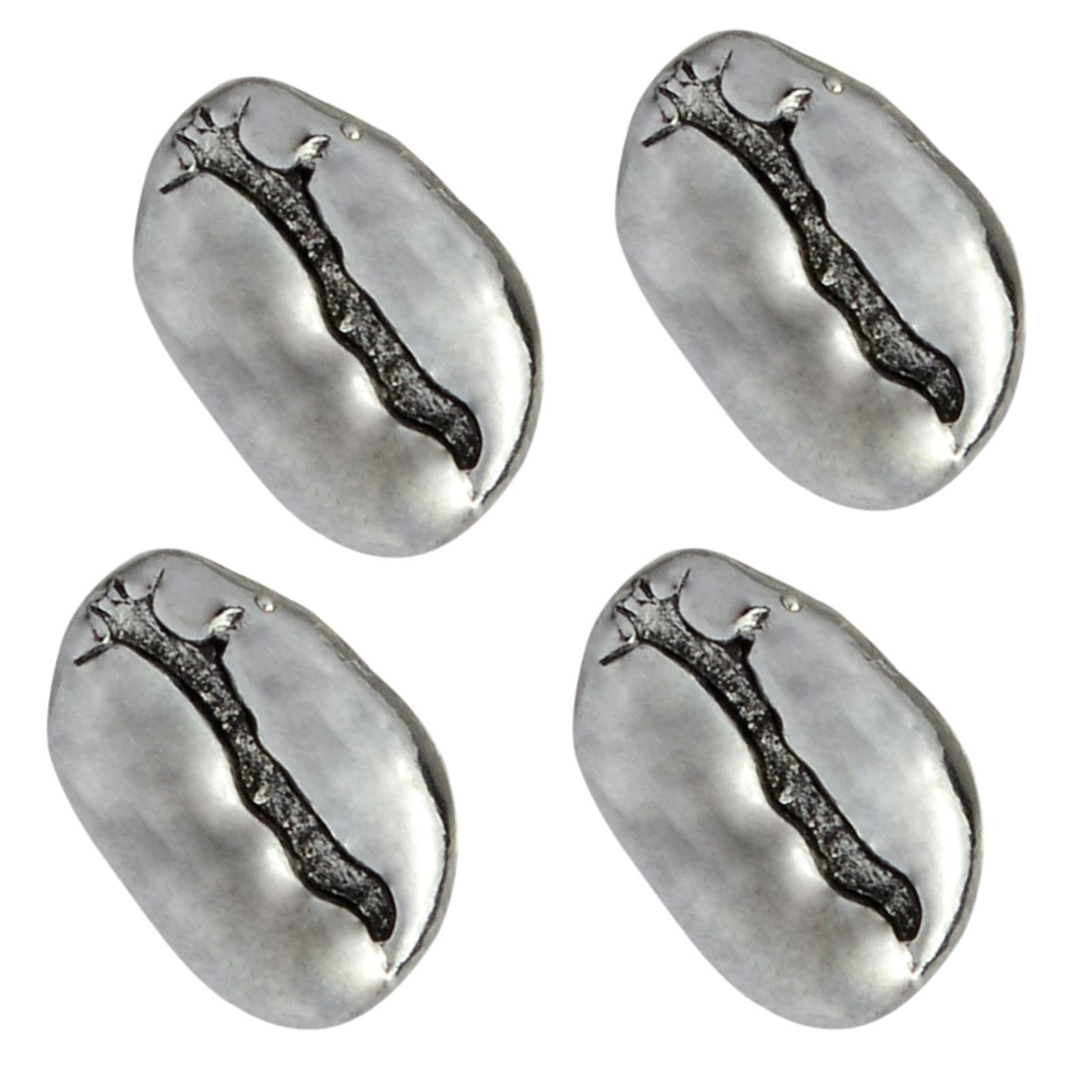 

Набор из 4 креативных металлических брошей в виде кофейных зерен, уникальные украшения для одежды, модные аксессуары для женщин и девочек A