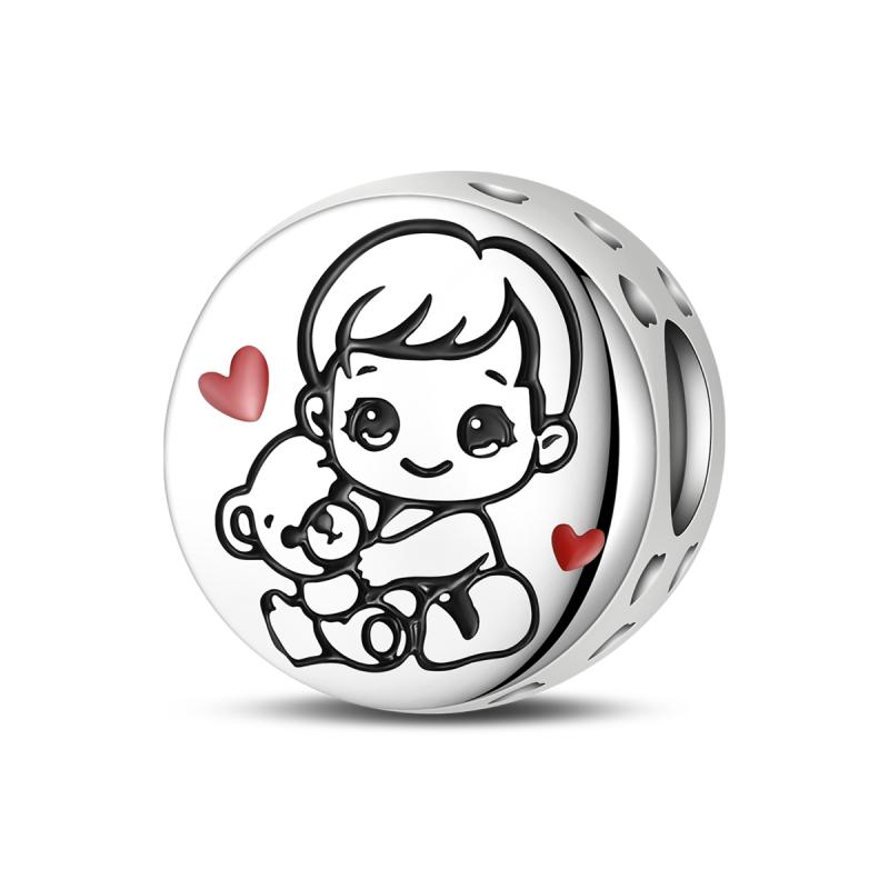 New Authentic copper Animal Collection Charm Bead Charms Black Wing Cat Fishing Pendants Bead Charms Compatible With Bracelets Do It Yourself Jeweller