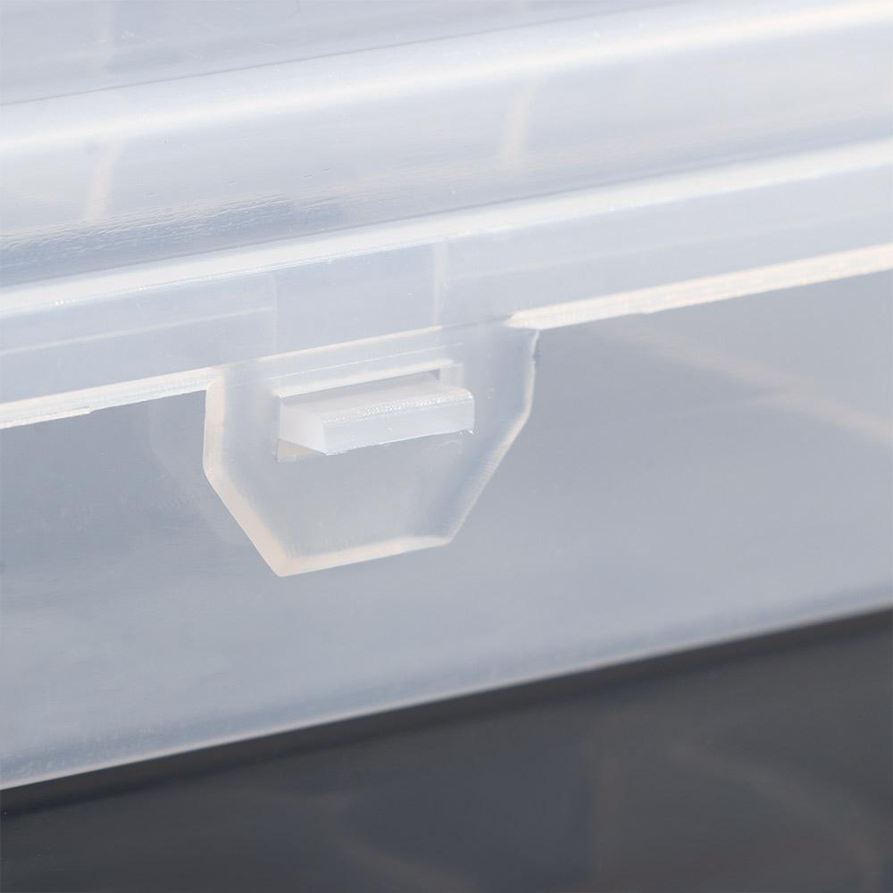 Universal Compartments Plastic Double Tray Tackle Box Hand Tool Organizer Storage Cases Two-Sided