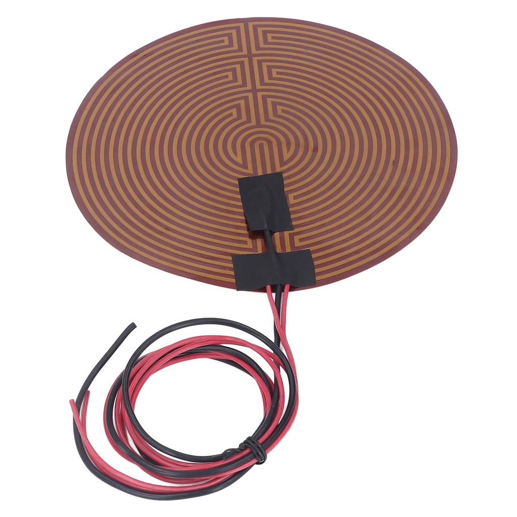 PI-Heizfolie, 220 mm Durchmesser, schnelle Erwärmung, sicherer 100-K-Thermistor, stark haftende PI-Polyimidfolie