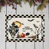 42x32cm Halloween Plaid Linen Dining Tables Mat Heat Resistant Placemat For Table Drink Cup Coaster Home Kitchen Accessories