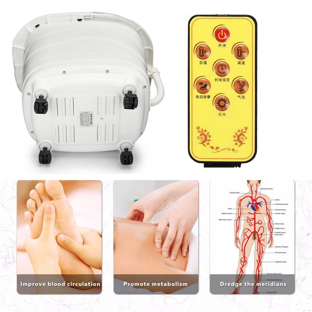 Household Constant Temperature Fumigation Foot Therapy Device Foot Spa Bath Massager Automatic Electric Roller Massager