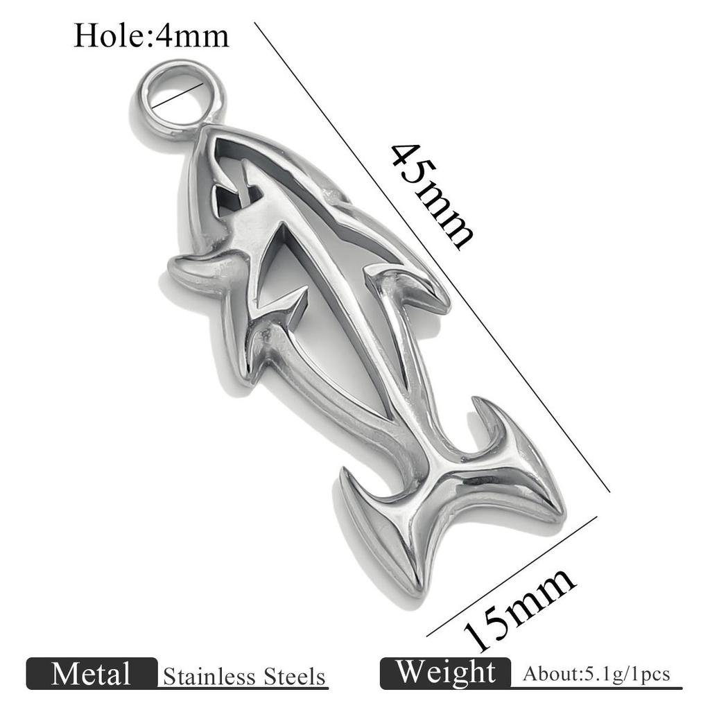 Yori 5PcsStainless Steel Casting Marine Animal Octopus Shark Crab Gold Pendant Ocean Series DIY Necklace Bracelet Jewelry