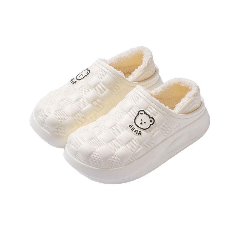 

Waterproof cotton slipper bag and autumn and winter new thick-soled non-slip indoor home winter cotton shoes women s confinement shoes 36-37 [Recommended 35-36 foot wear]