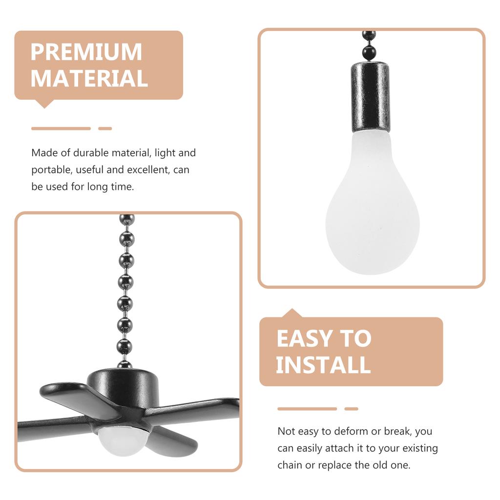 Ceiling Fan Pull Chain Extensions Fan Light Pendant Retro Decor Ceiling Pull Chain Charm Extension Metal HangingChain Pendants