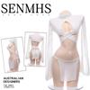 Virgin Killer Sweater Lolita Knit Back Open Chest Sweater Sexy High Neck Fashion Funny Cosplay Clothes Costume Dumpling Girl Style Cosplay Costume