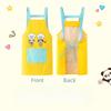 New Cartoon Kids Apron Arm Sleeve Hat Children's Bib Chef Cap Waterproof Chef's Uniform Baking