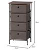 AZUMAYA Easy-Assembly Chest, Brown, 4 Drawers, LFS-702BR