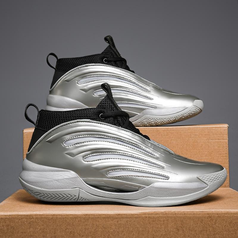 Harden 8 Basketball Shoes 9 Men and Women Spring and Autumn High School Help Leather Surface Wear-resistant Non-slip Star Sports Shoes Basketball Bo