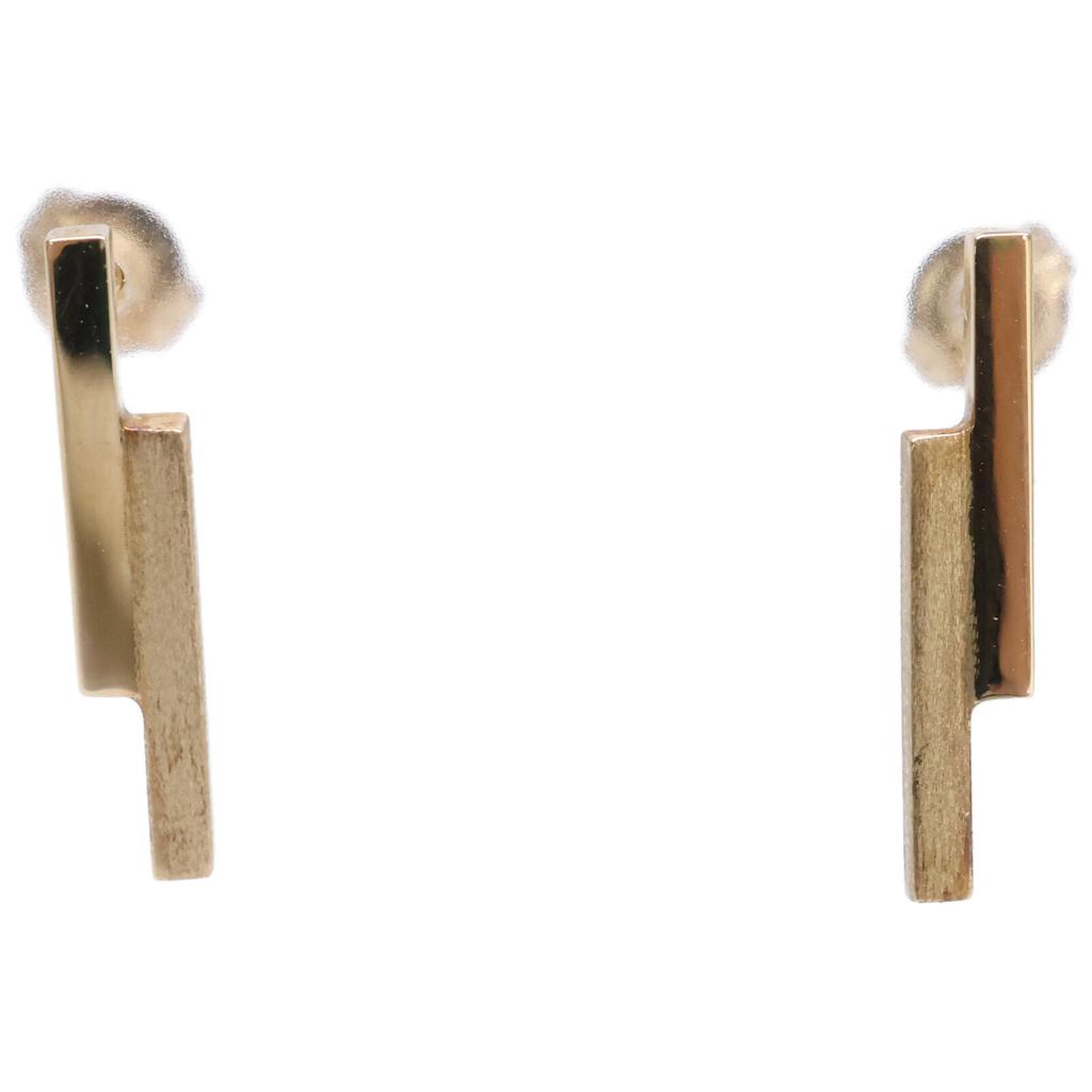 susui [Excellent condition] K10-HP02 K10 geometric higaki pierce earring Yellow GoldUsed