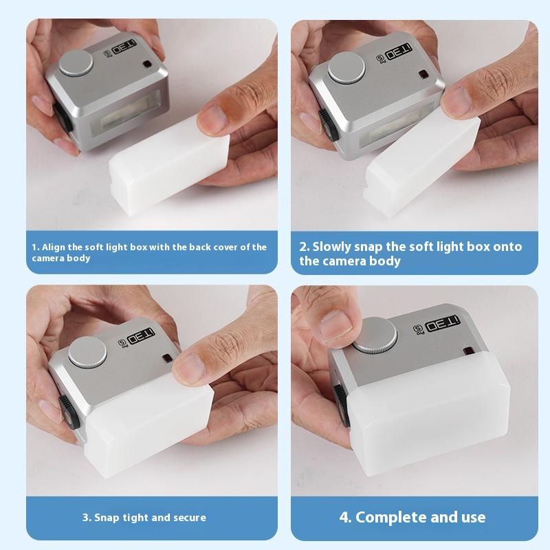 1Pcs Portable External Machine Ceiling Light Flash Soft Light Box For  It30Pro Camera Flash White Diy Accessories