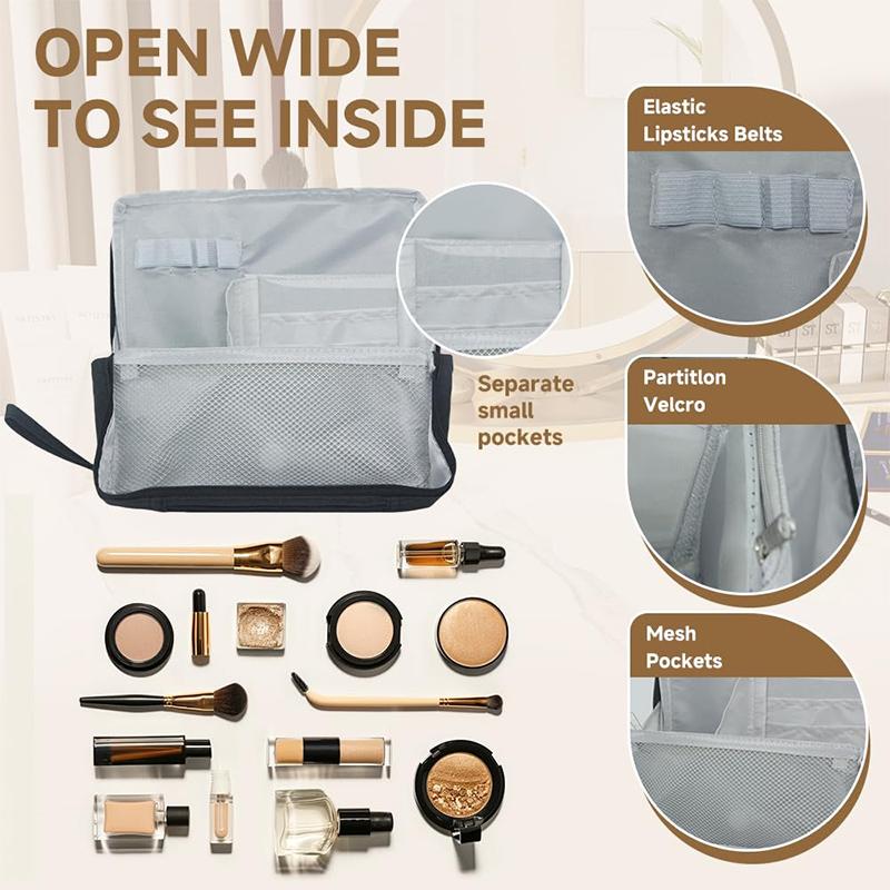 Large-capacity Portable Cosmetic Bag Vertical Desktop Storage Multifunctional Cosmetic Storage Bag Stationery Pen Storage Bag