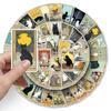78-Piece Cat Tarot Graffiti Sticker Set - Creative DIY Waterproof Stickers for Phone & Suitcase