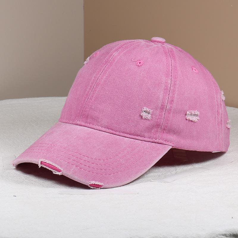 Unisex Distressed Washed Baseball Cap - Versatile Duckbill Design