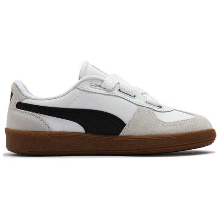 New PUMA Palermo Anti Slip Wear Resistant Low Top Skateboard Shoes Women's White Black Gray 402109-01
