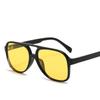 Aviator zonnebril met dubbele brug voor dames en heren, casual, modieus, anti-verblinding, ideaal voor autorijden, strand en reizen.