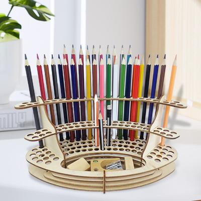 Holz Pinsel Halter 140 Löcher Pinsel Halter Organizer Pinsel