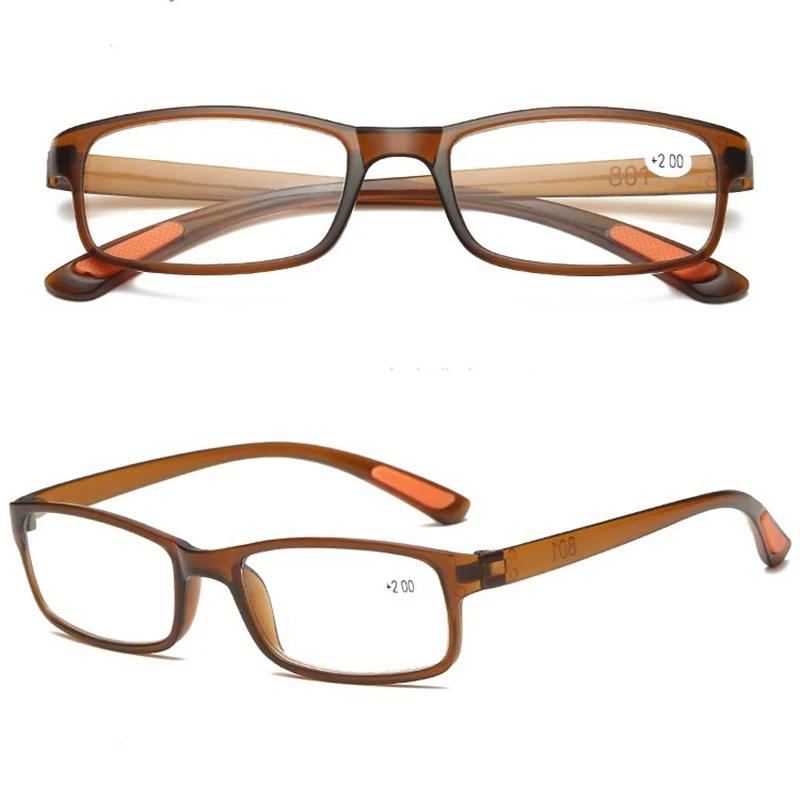 TR90 Ultraleichte Lesebrille für Damen und Herren, Retro, klare Linse, Presbyopie-Brille, weiblich und männlich, Leserbrille +1,5 2,0 3,0 4,0