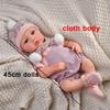 17.72inch Reborn Dolls Cloth Body Lovely Soft Dolls 45cm Realistic Dolls No Hair Adorable Reborn Toys For Adults Birthday Gifts