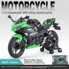 Ninja Simulation Kawasaki Motorcycle Model Toy With Sound And Light Functions
