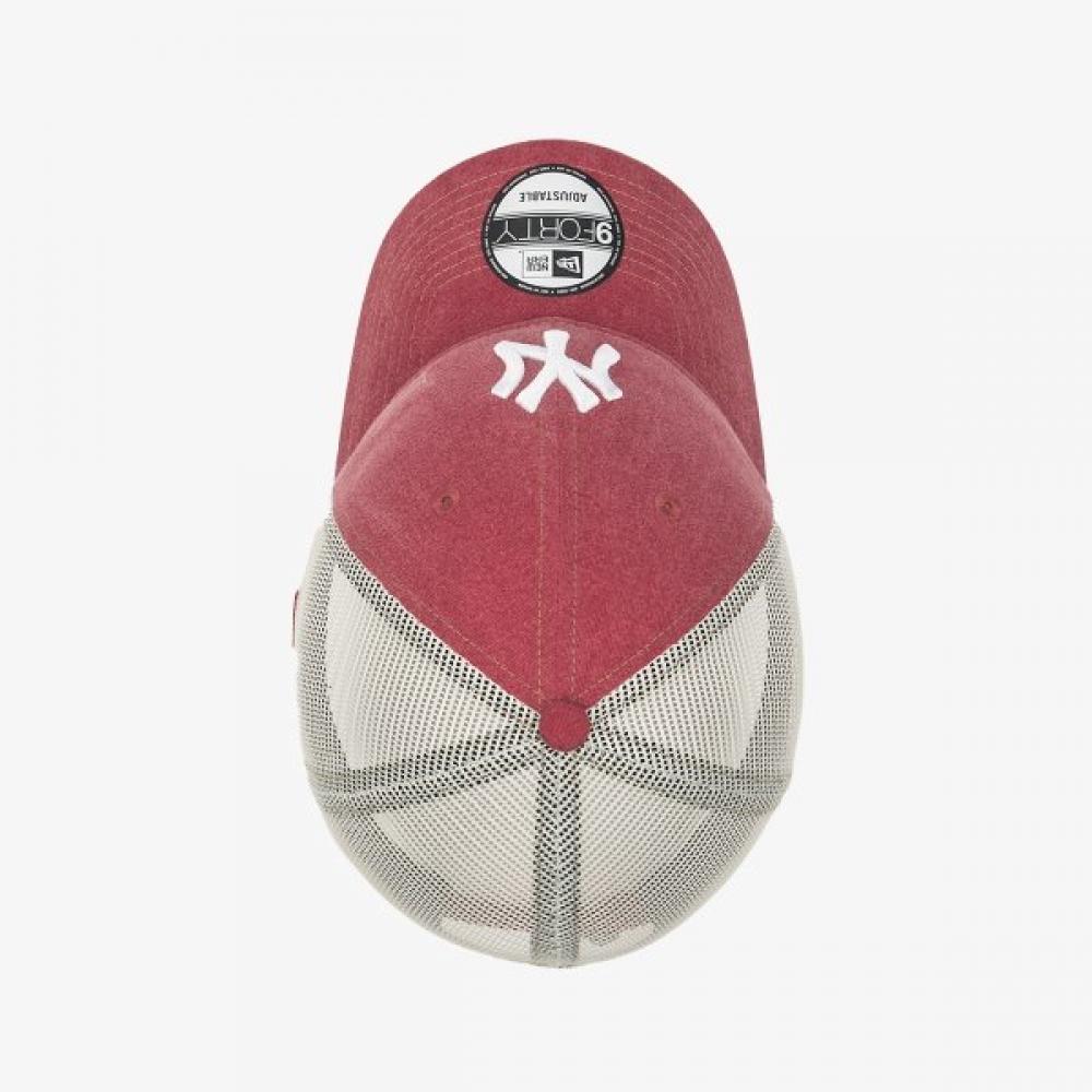 New Era Mlb New York YankeeS WaShed Cotton UnStructured Trucker Ball Cap RedStone 14561817 S