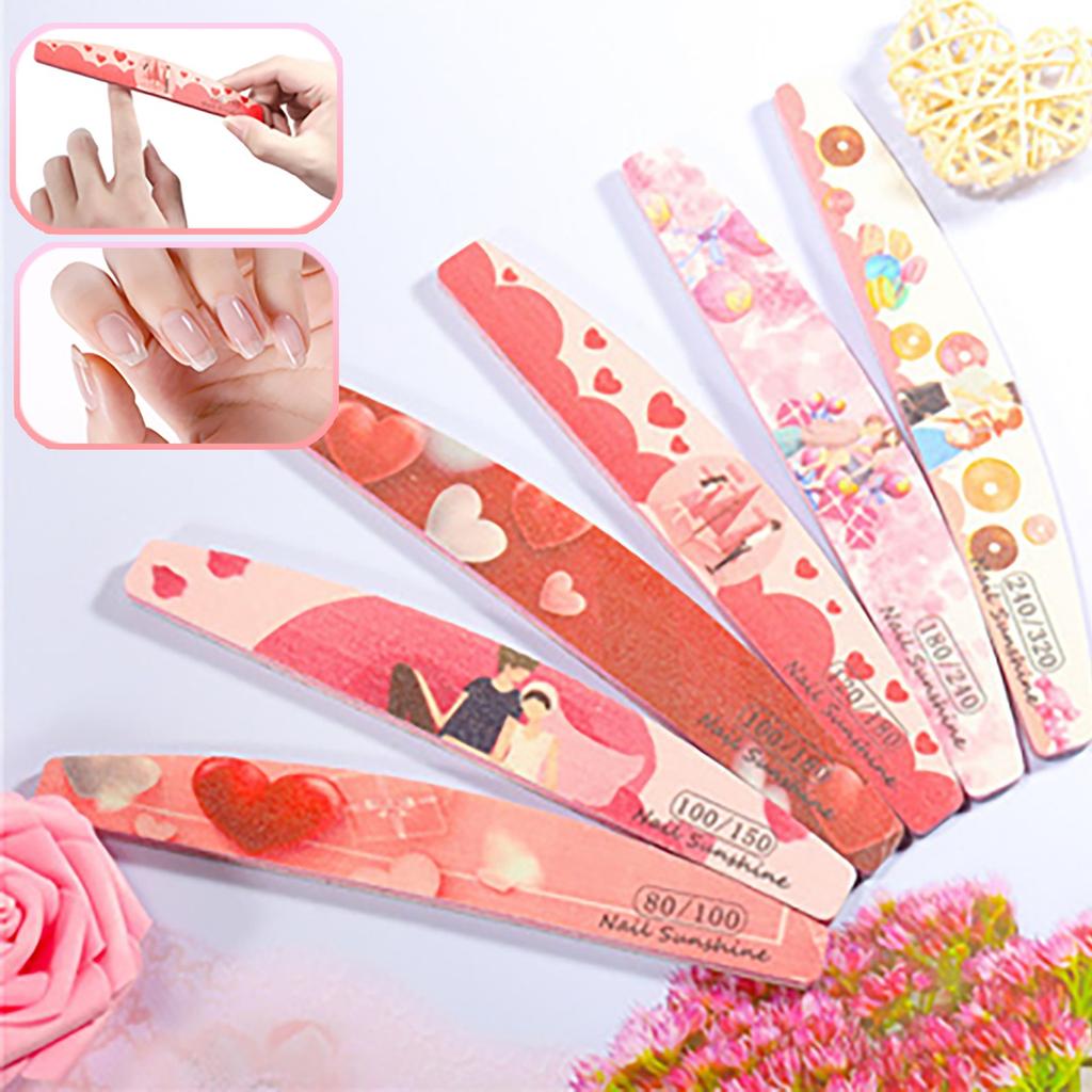 Double Sided Manicure Nail File Emery Board Z^ebra Files Valentine's Day Gift