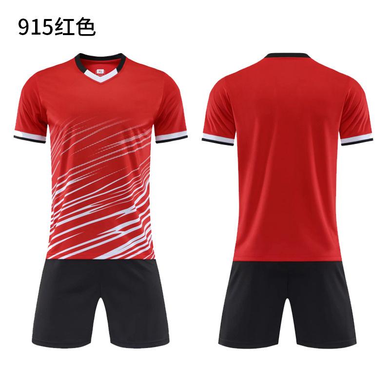 Football Jersey Sports Suit Printed Table Tennis Jersey Men'S Adult Game Training Jersey Children'S Short-Sleeved Jersey Set
