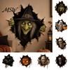 Unique Holiday Wall Graphics 3D Break-in Halloween Sticker, Realistic Haunted House Decal, Removable Home Decor PVC Mural for Living Room Bedroom And