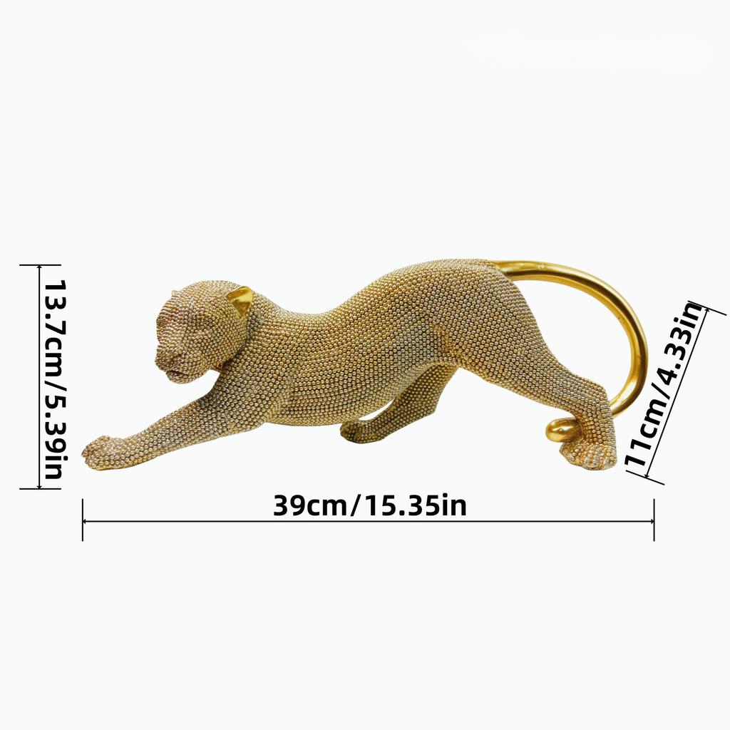 European Leopard Resin Handicrafts, Home Furnishings, Living Rooms, TV Cabinets, Exhibition Halls, Desktop Decorations, Gifts