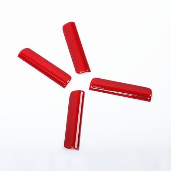 4P Car Inner Door Handle Trim Strips For Ford F150 - Accessories Red ABS