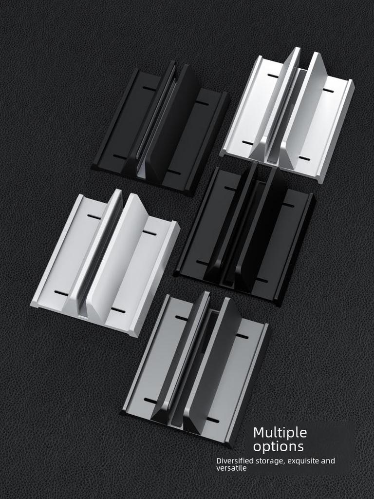 3-in-1 Aluminum Vertical Stand for Laptop, Tablet, and Phone Storage
