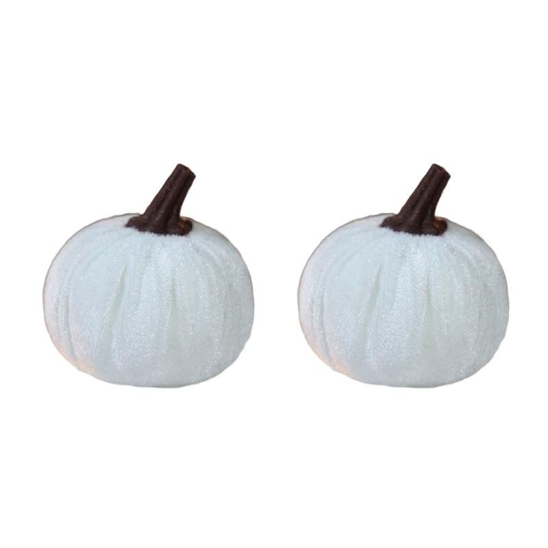 Velvety Pumpkin Decoration Fall Harvest Festival Home Office Display Accessories Dinning Table Centerpieces
