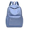 Stylish solid color backpack, simple Oxford cloth, lightweight schoolbag, large capacity travel backpack
