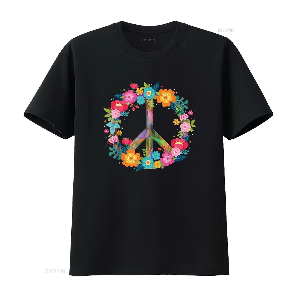 Peace Love Hippie Costume Tie Die 60s 70s T Shirt Black X Large vintage Washed Stretched Stylish Soft Versatile fashion