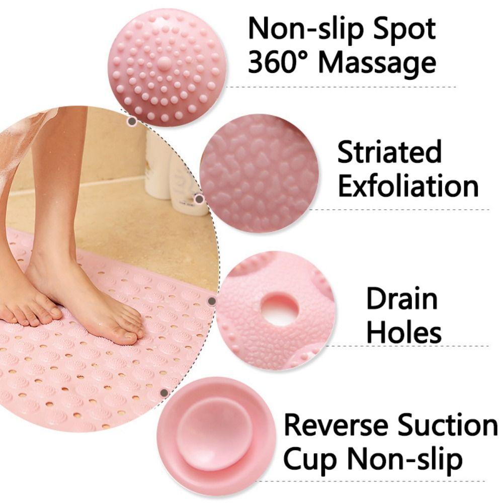 S/M/L Foot Mmassage Pad Non-Slip Massage Shower Pad Floor Mats Water Barrier Mat Elder