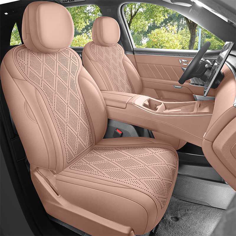 Universal L90 Suede Perforated Seat Cover for All Seasons - Breathable Car Cushion