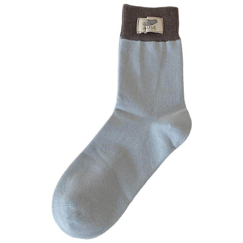 Cotton Breathable Solid Color Socks for Women Girls Korean Fashion Students Ankle Socks Loose Loose Socks High Quality Hosiery