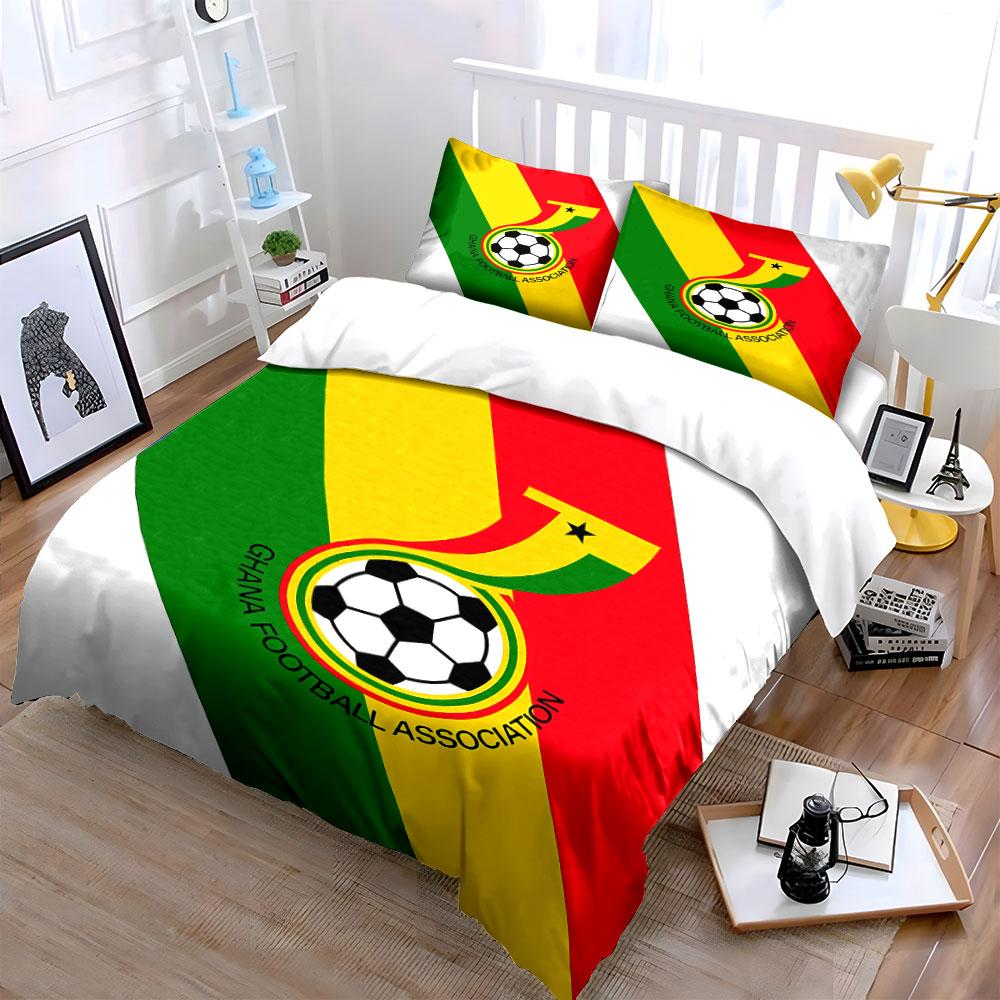 Ghana Football Bedding Set Bedding Duvet Cover Set Duvet Cover Pillowcases (1 * Duvet Cover 2 * Pillowcases, Without Duvet Insert)